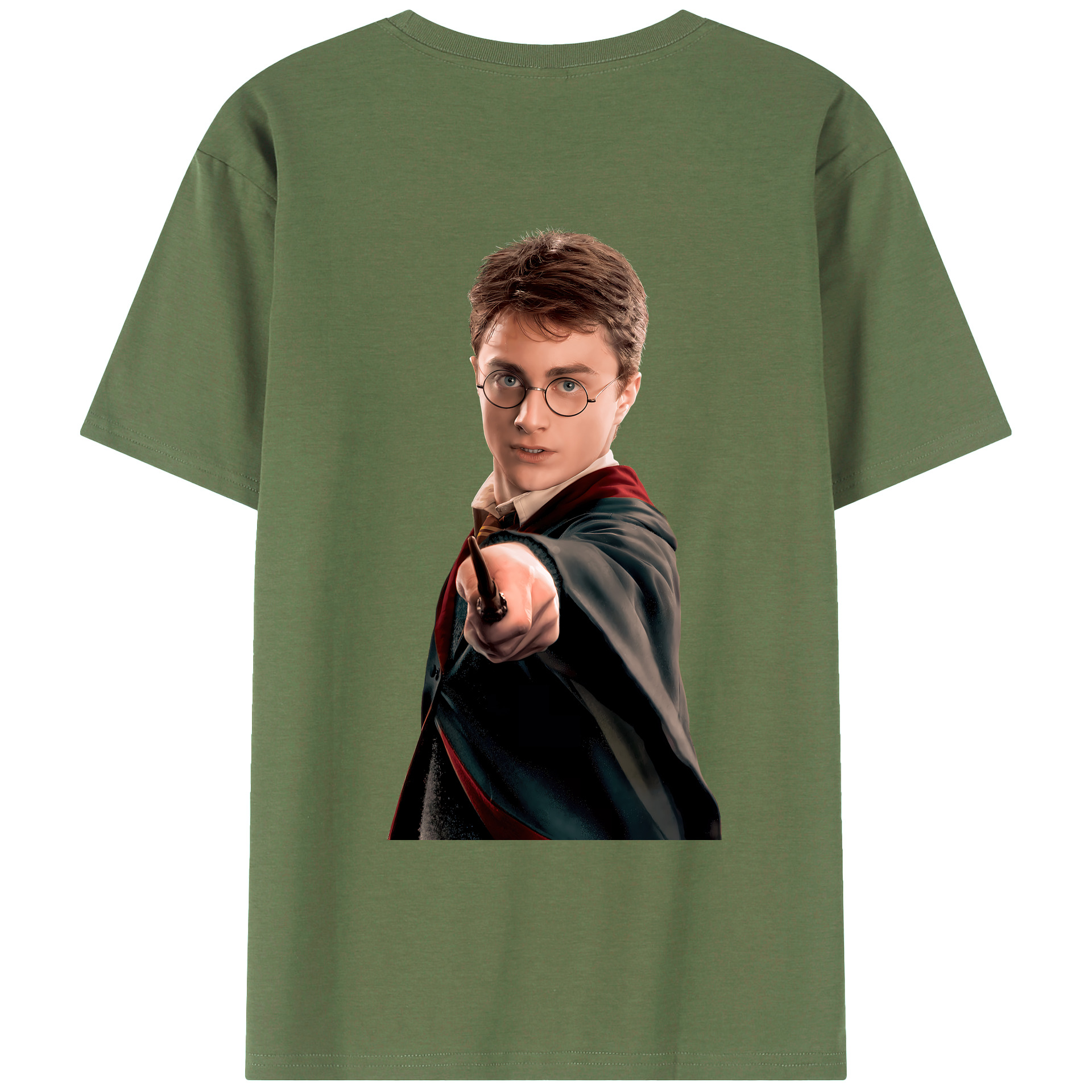 （画像用） Harry Potter ハリー・ポッターシリーズ 綿100％ メンズ半袖Tシャツ（バックプリント） 通気性